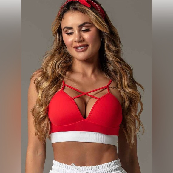 Hipkini Other - Chic Red Strappy Sports Bra